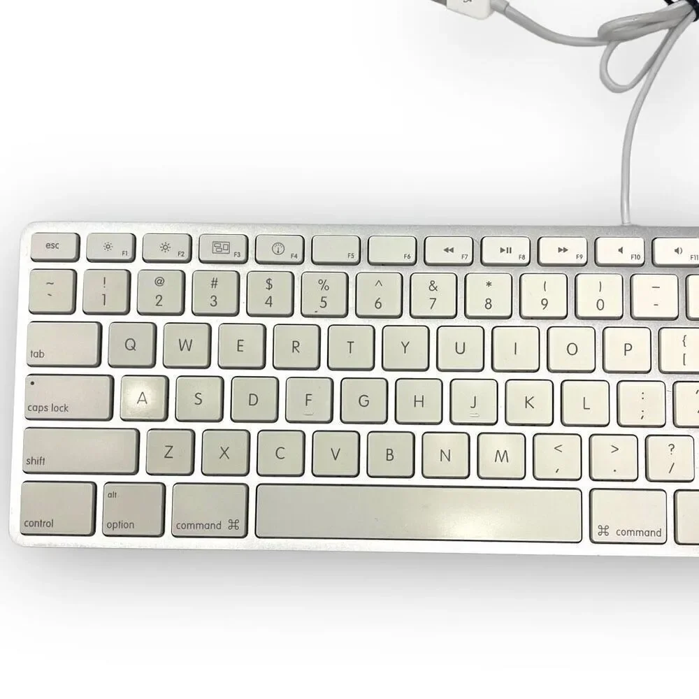 Apple A1243 USB Wired Aluminum Keyboard + Numeric Keypad Slim Used Good